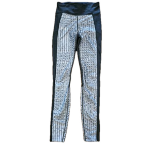 UNDER ARMOUR WOMEN'S BLACK & GREY PATTERNED COMPRESSION LEGGINGS SIZE XS